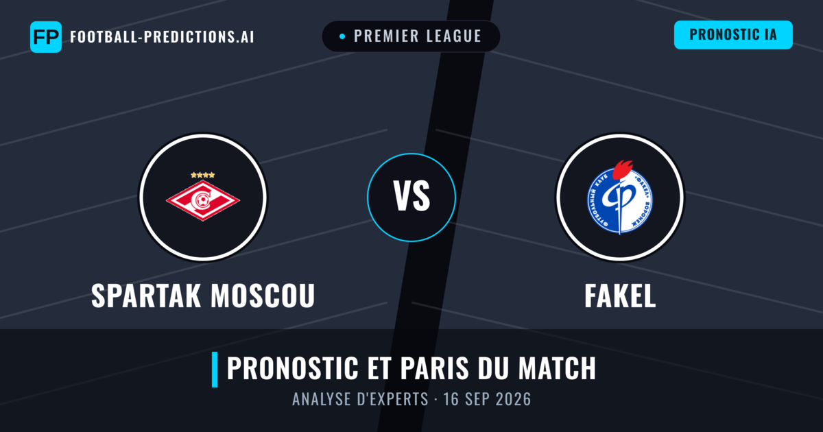 Spartak Moscou vs Fakel — pronostic et avant-match