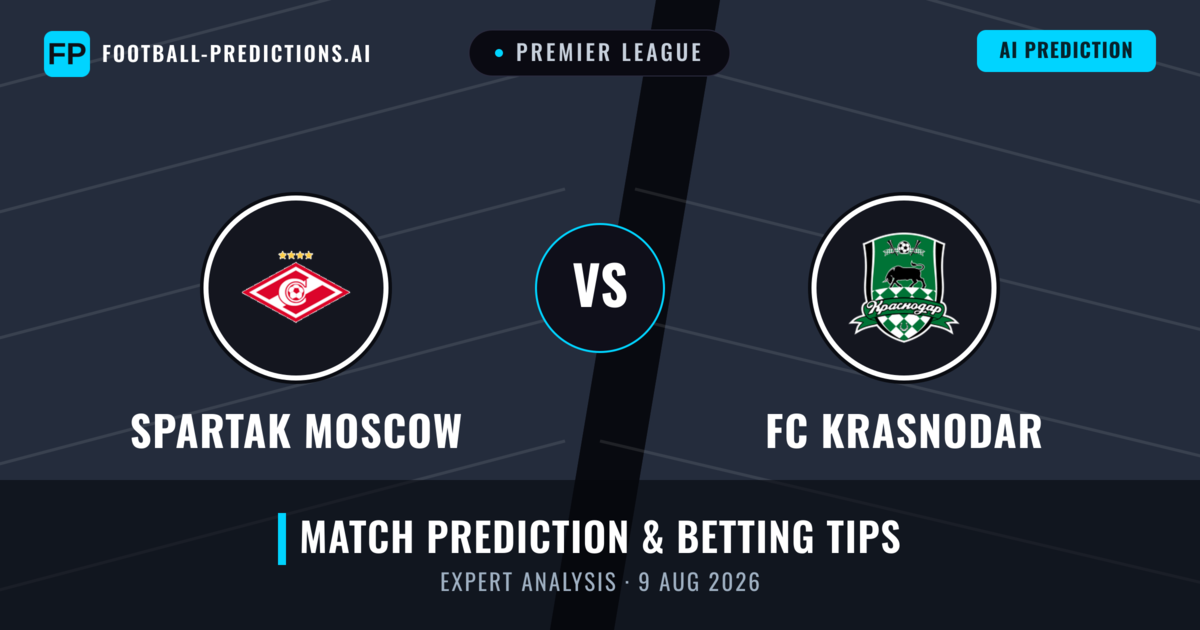 Spartak Moscow vs FC Krasnodar — match prediction & preview