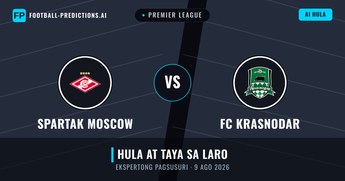Spartak Moscow vs FC Krasnodar — hula at preview ng laban