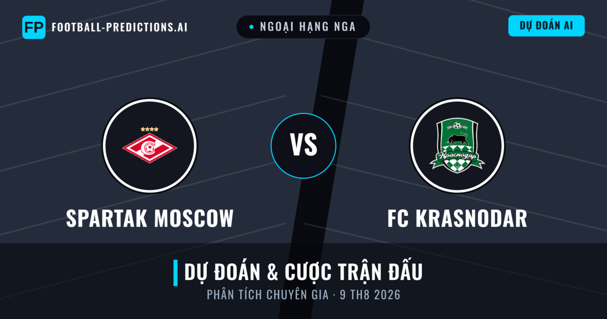 Spartak Moscow vs FC Krasnodar — dự đoán và xem trước trận đấu