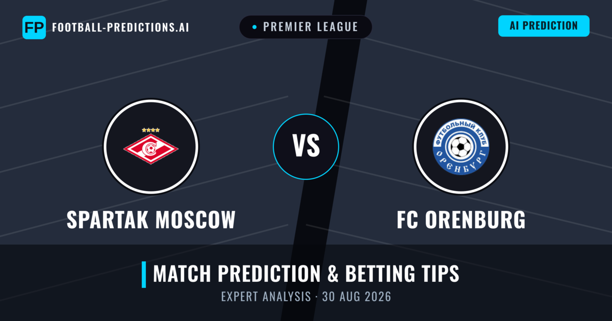 Spartak Moscow vs FC Orenburg — match prediction & preview