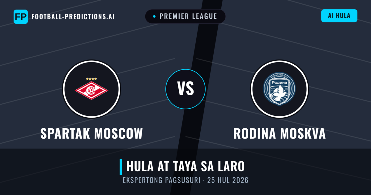 Spartak Moscow vs Rodina Moskva — hula at preview ng laban