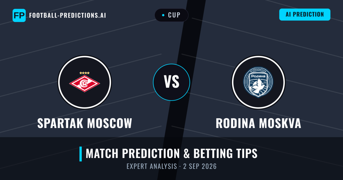 Spartak Moscow vs Rodina Moskva — match prediction & preview