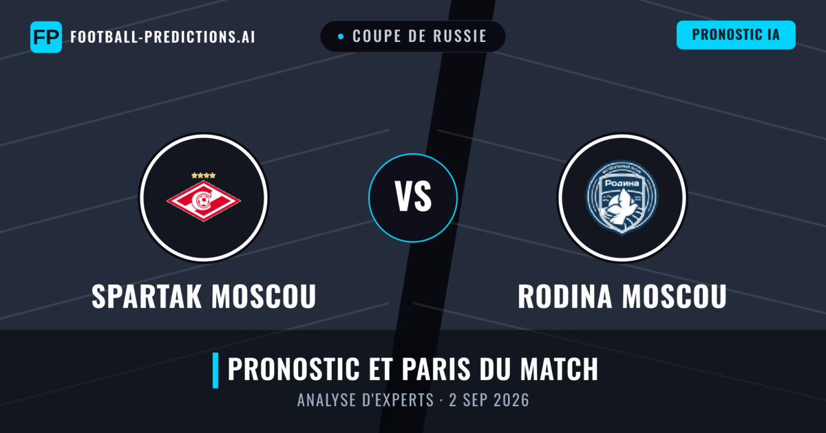 Spartak Moscou vs Rodina Moscou — pronostic et avant-match