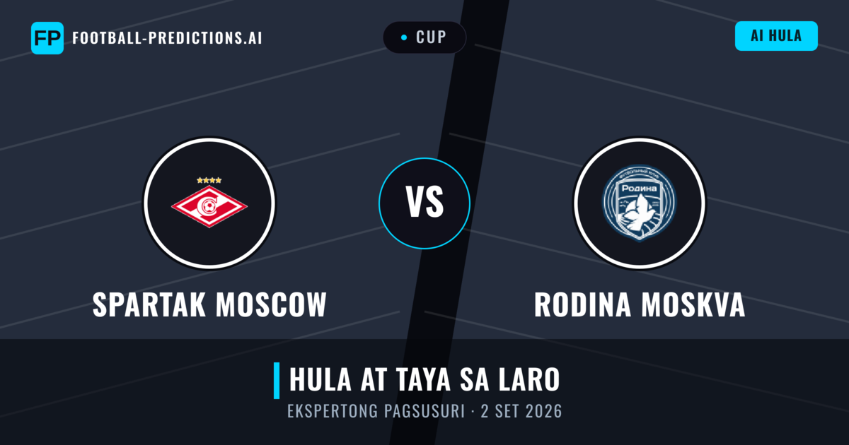 Spartak Moscow vs Rodina Moskva — hula at preview ng laban