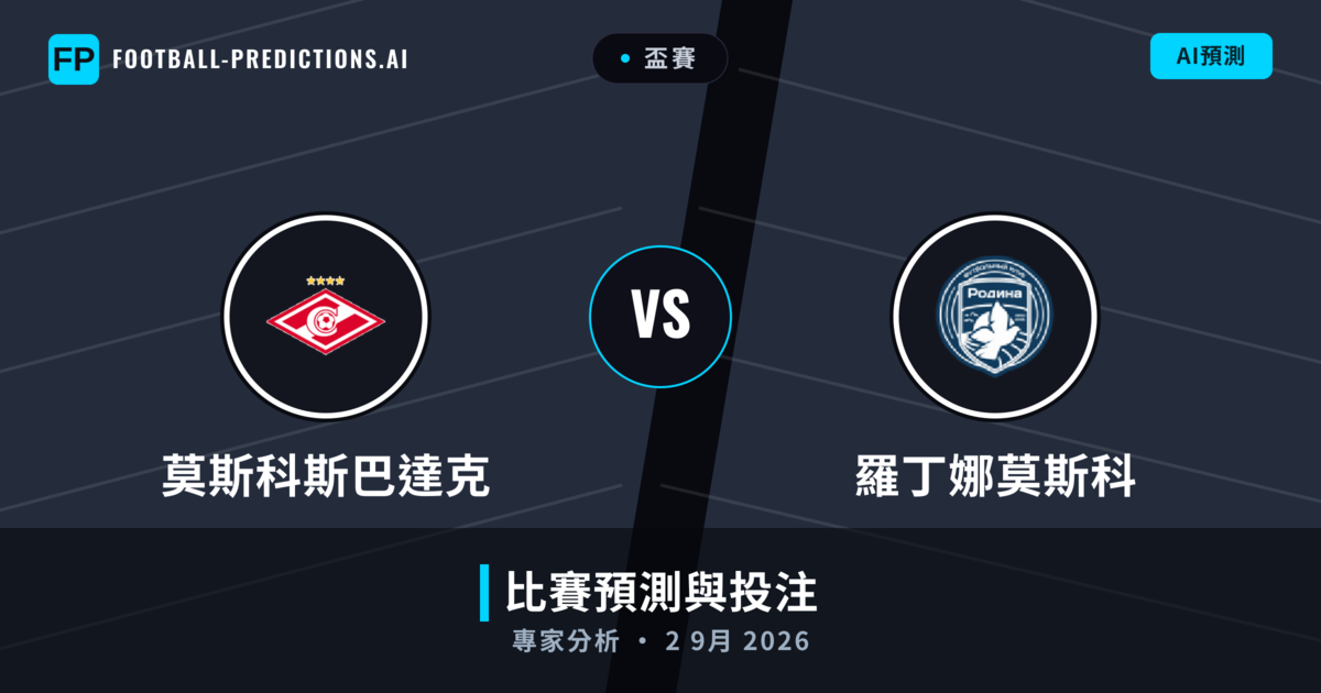 莫斯科斯巴達克 vs 羅丁娜莫斯科 — 比赛预测和前瞻