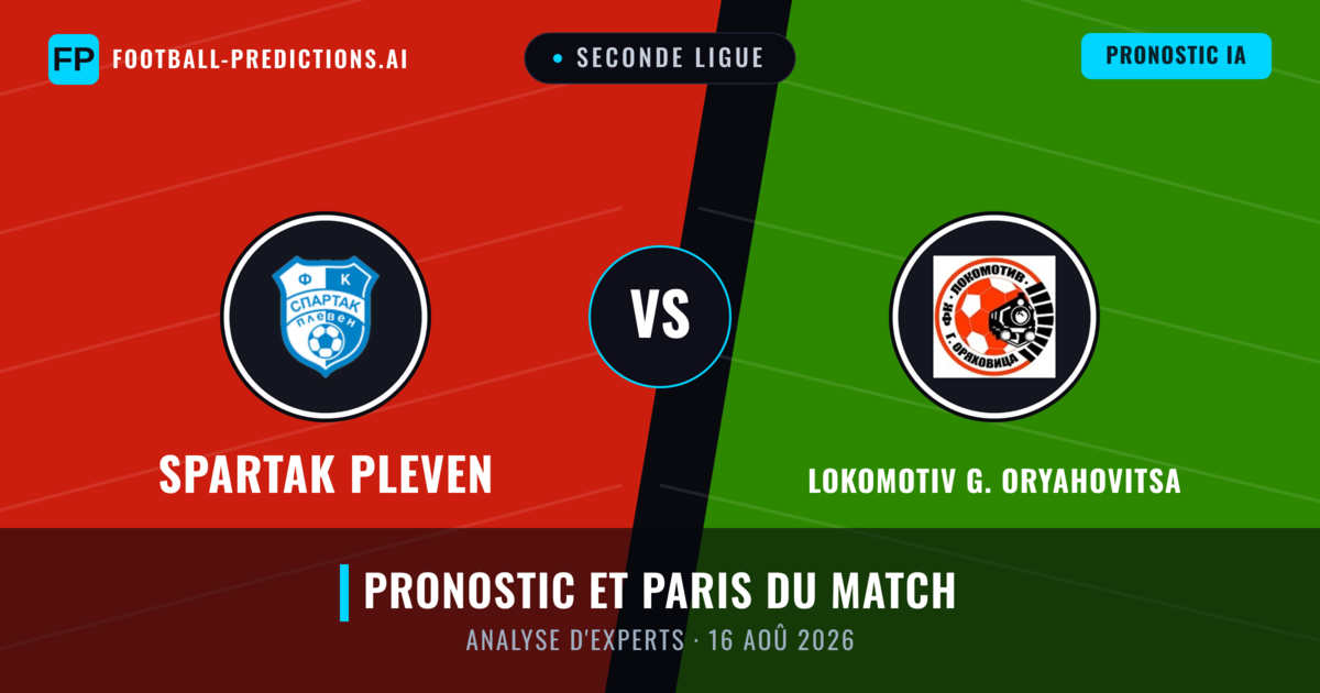 Spartak Pleven vs Lokomotiv G. Oryahovitsa — pronostic et avant-match