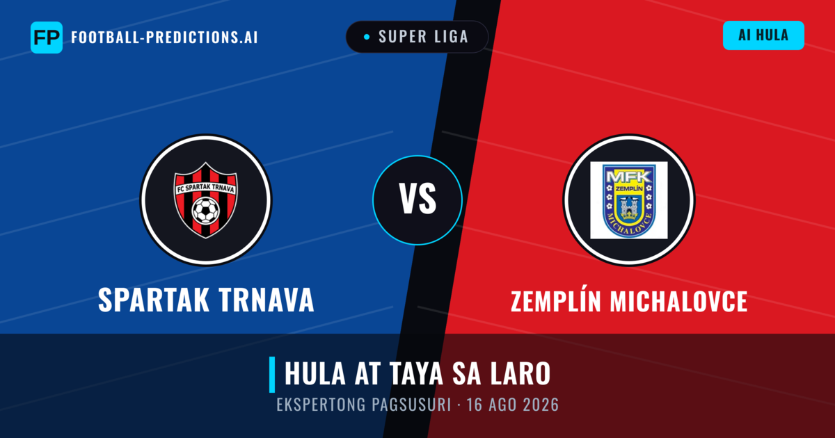 Spartak Trnava vs Zemplín Michalovce — hula at preview ng laban