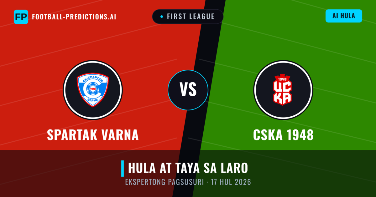Spartak Varna vs CSKA 1948 — hula at preview ng laban
