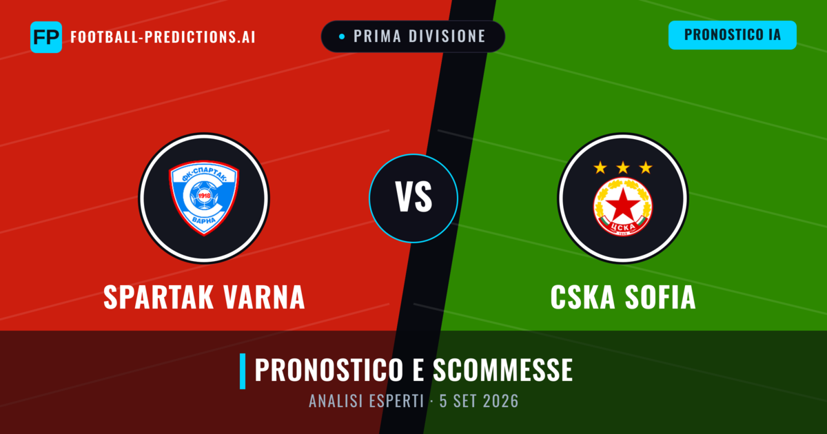 Spartak Varna vs CSKA Sofia — pronostico e anteprima del match