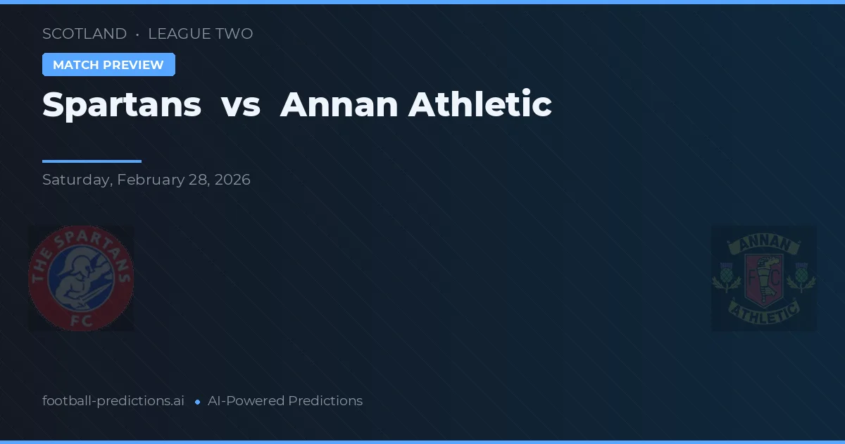 Spartans - Annan Athletic — maç tahmini ve önizleme
