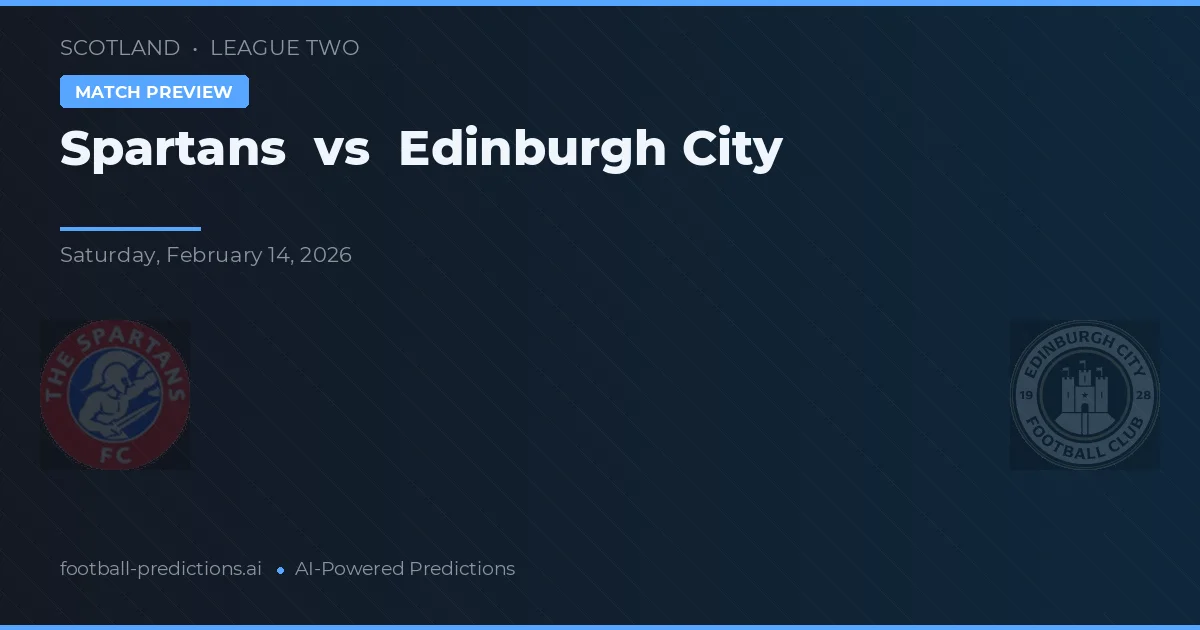Spartans vs Edinburgh City — match prediction & preview