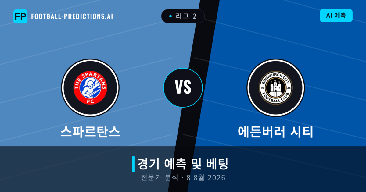 스파르탄스 대 에든버러 시티 — 경기 예측 및 프리뷰
