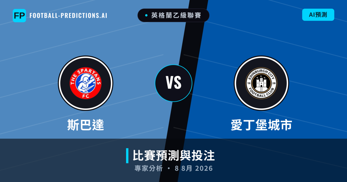 斯巴達 vs 愛丁堡城市 — 比赛预测和前瞻