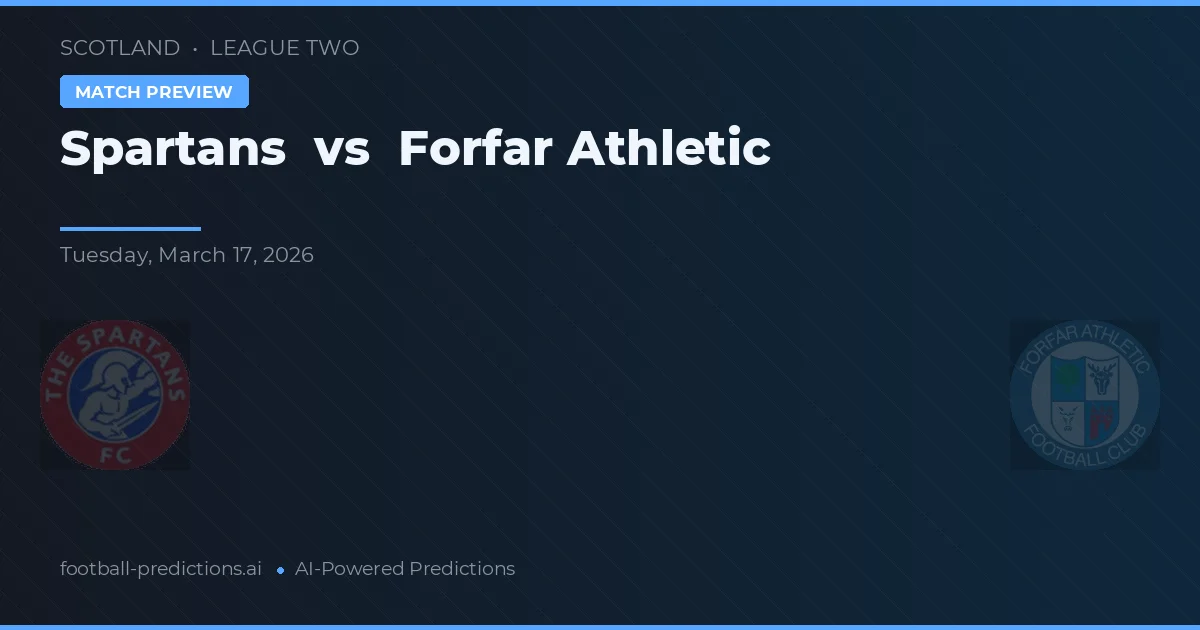 Spartans vs Forfar Athletic — prediksi dan pratinjau pertandingan