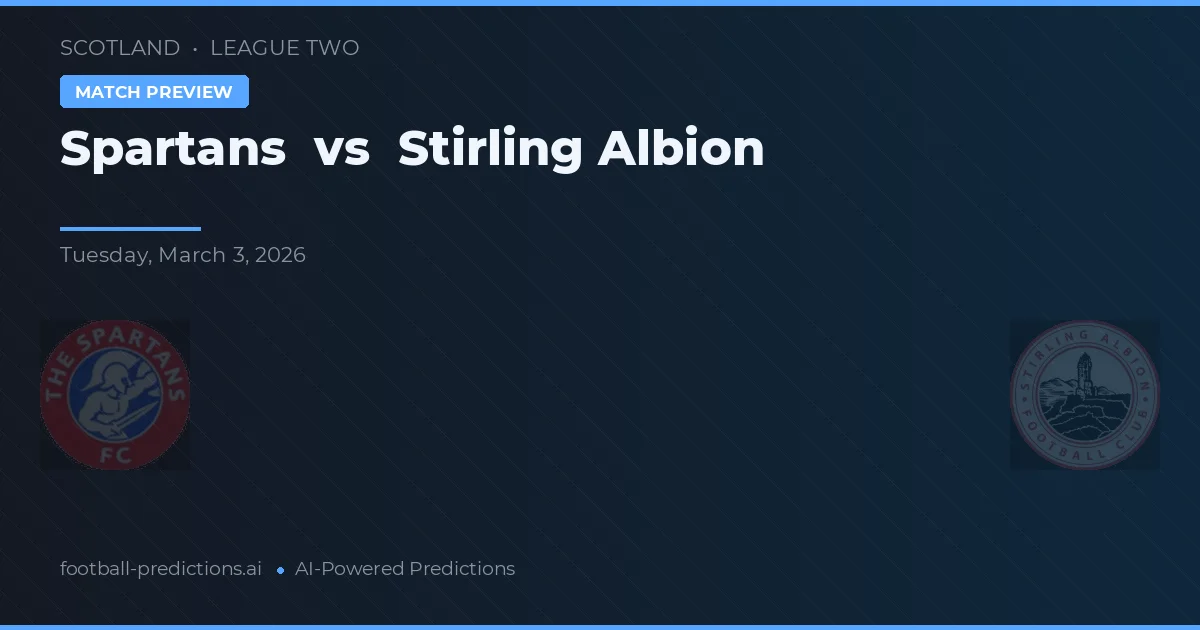 Spartans - Stirling Albion — maç tahmini ve önizleme