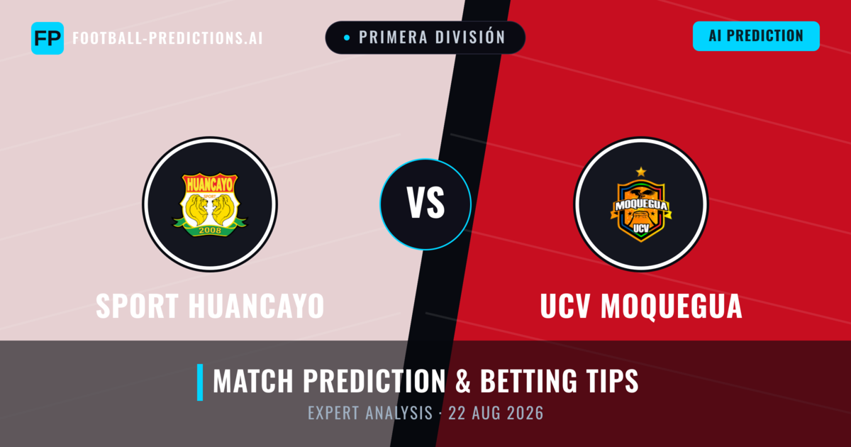 Sport Huancayo vs UCV Moquegua — match prediction & preview