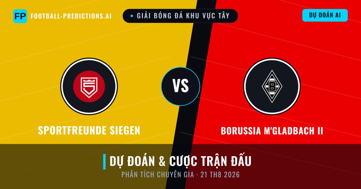 Sportfreunde Siegen vs Borussia M'gladbach II — dự đoán và xem trước trận đấu