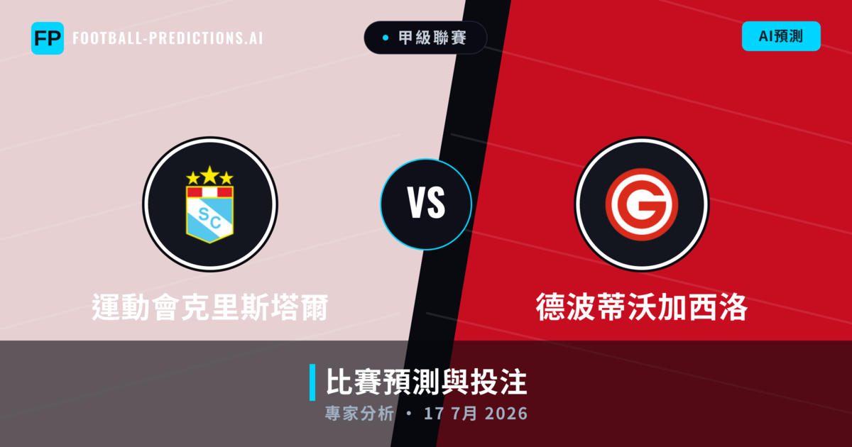 運動會克里斯塔爾 vs 德波蒂沃加西洛 — 比赛预测和前瞻