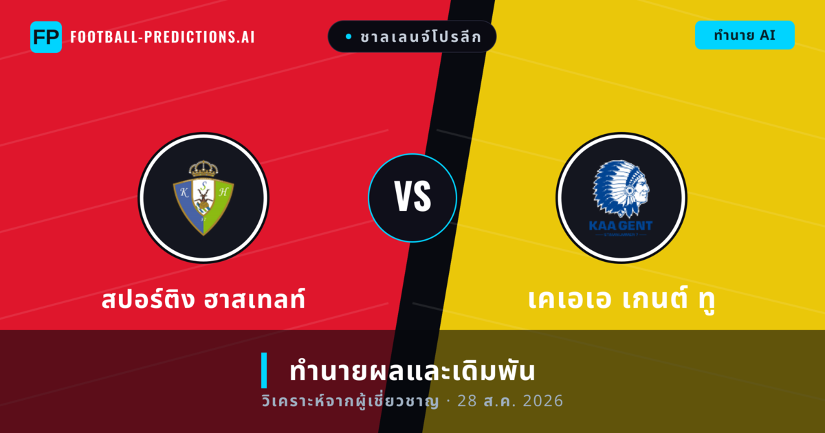 สปอร์ติง ฮาสเทลท์ พบ เคเอเอ เกนต์ ทู — ทำนายผลและพรีวิวการแข่งขัน
