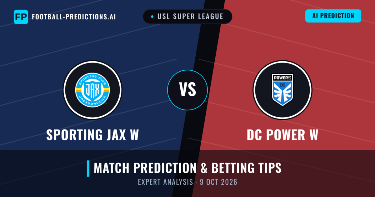 Sporting JAX W vs DC Power W — match prediction & preview