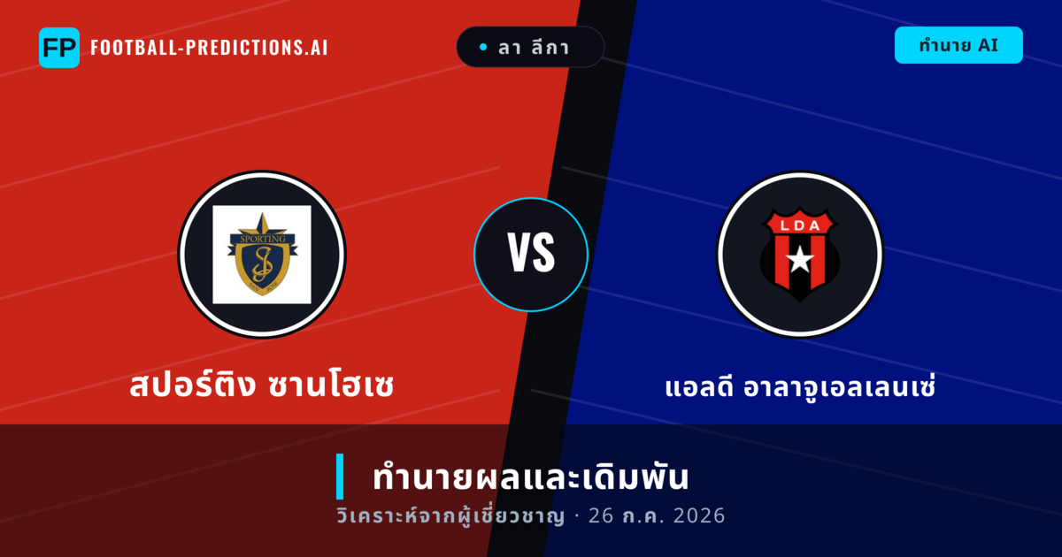 สปอร์ติง ซานโฮเซ พบ แอลดี อาลาจูเอลเลนเซ่ — ทำนายผลและพรีวิวการแข่งขัน