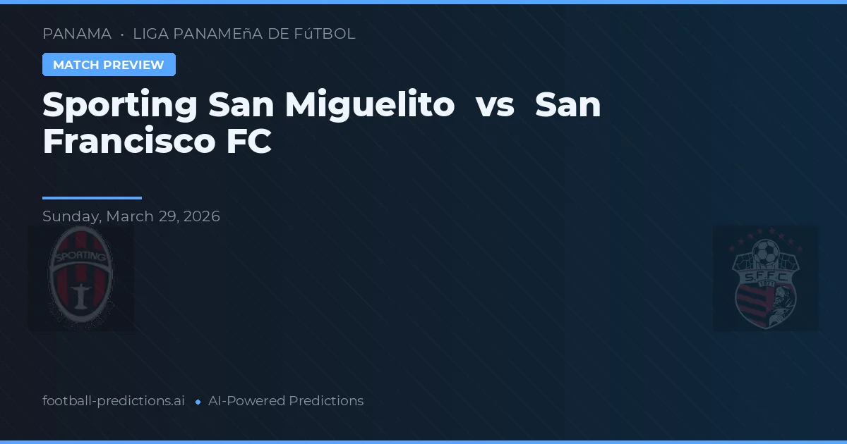 Sporting San Miguelito vs San Francisco FC — match prediction & preview