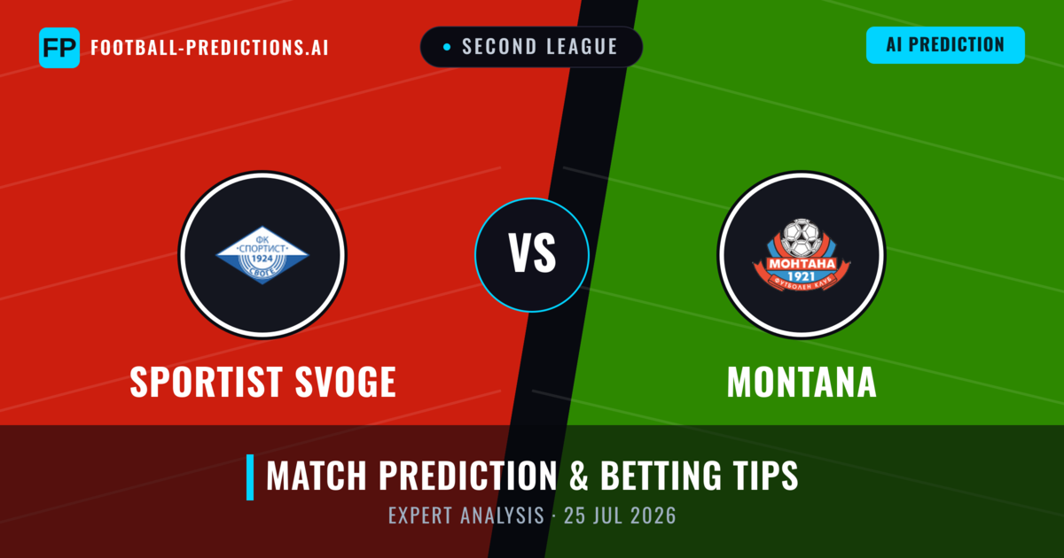 Sportist Svoge vs Montana — match prediction & preview