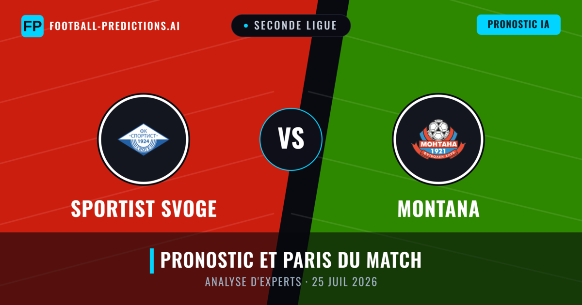 Sportist Svoge vs Montana — pronostic et avant-match