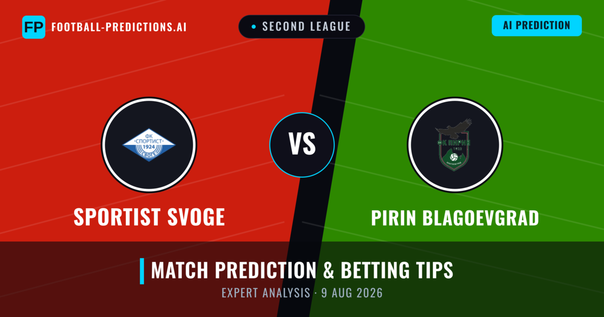 Sportist Svoge vs Pirin Blagoevgrad — match prediction & preview