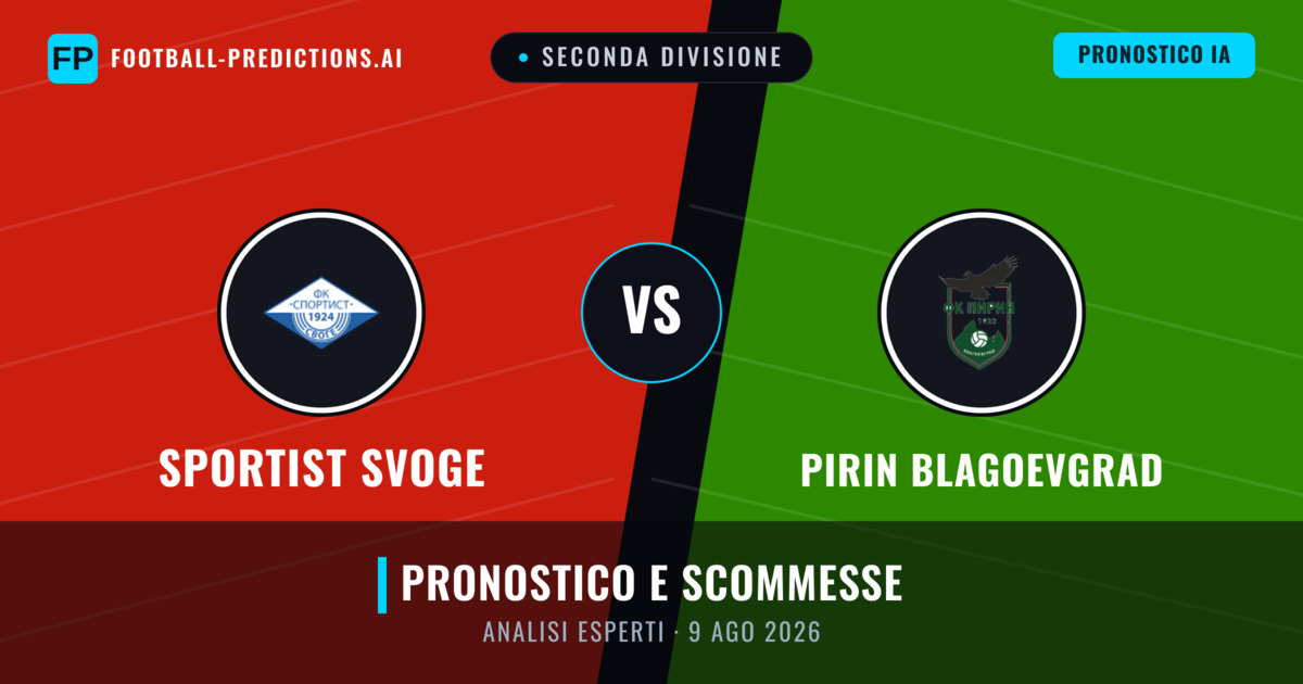 Sportist Svoge vs Pirin Blagoevgrad — pronostico e anteprima del match