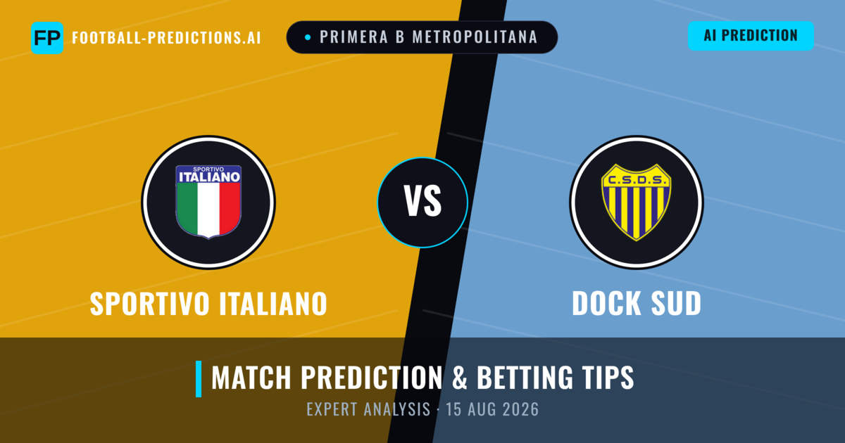 Sportivo Italiano vs Dock Sud — match prediction & preview