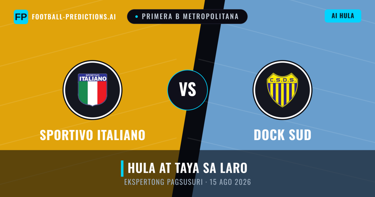 Sportivo Italiano vs Dock Sud — hula at preview ng laban
