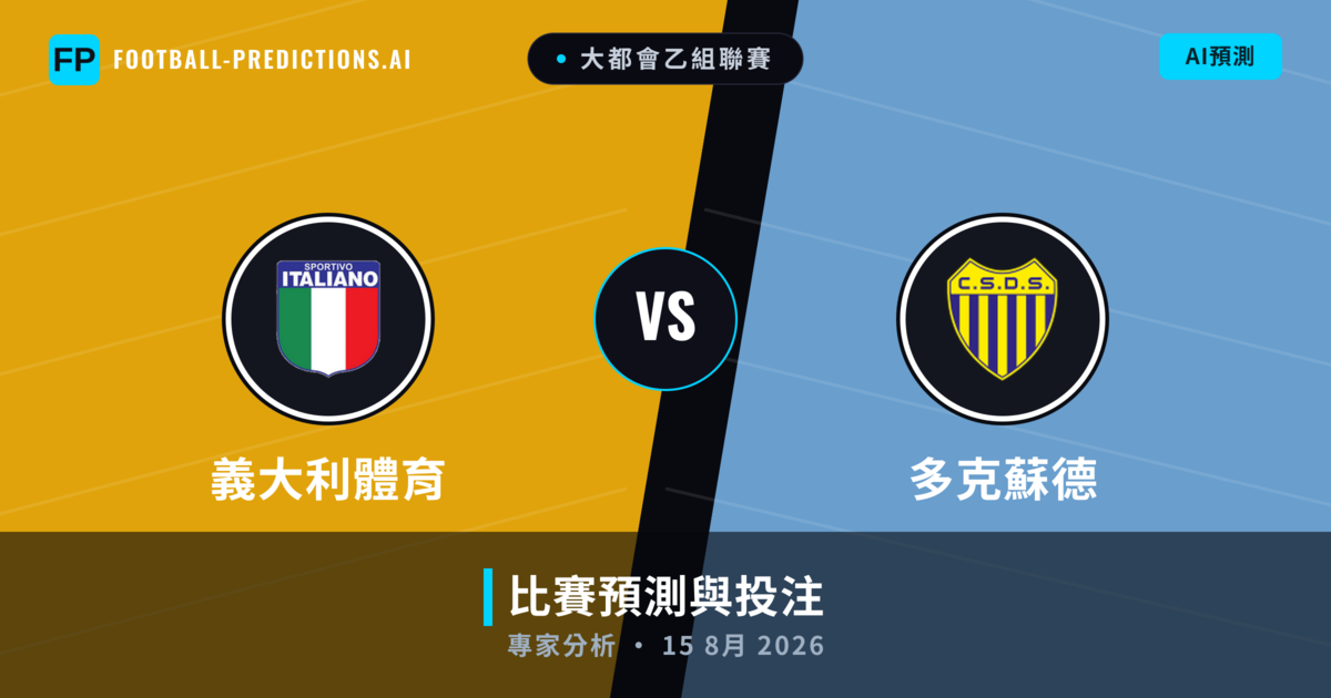 義大利體育 vs 多克蘇德 — 比赛预测和前瞻