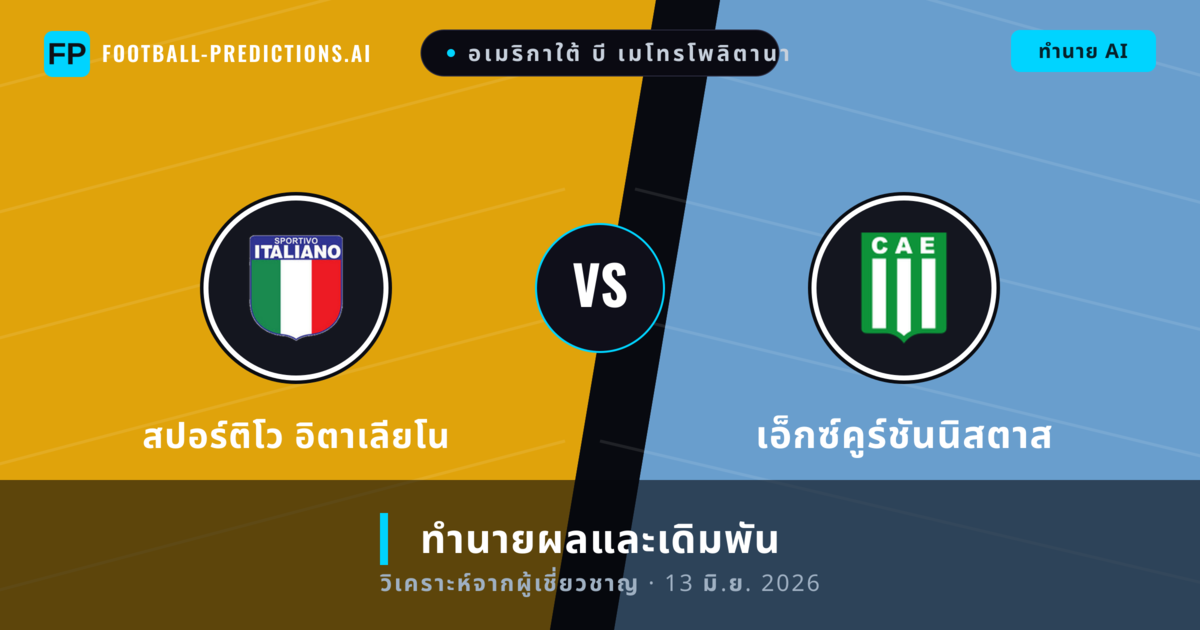 สปอร์ติโว อิตาเลียโน พบ เอ็กซ์คูร์ชันนิสตาส — ทำนายผลและพรีวิวการแข่งขัน