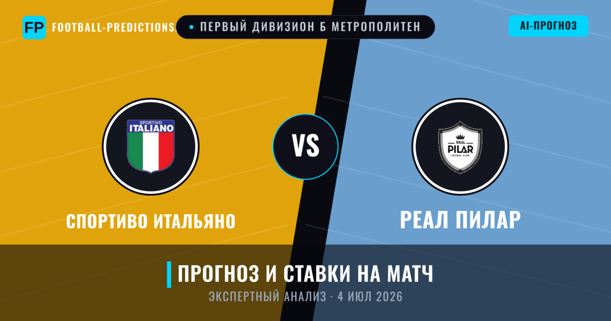 Спортиво Итальяно – Реал Пилар — прогноз и превью матча