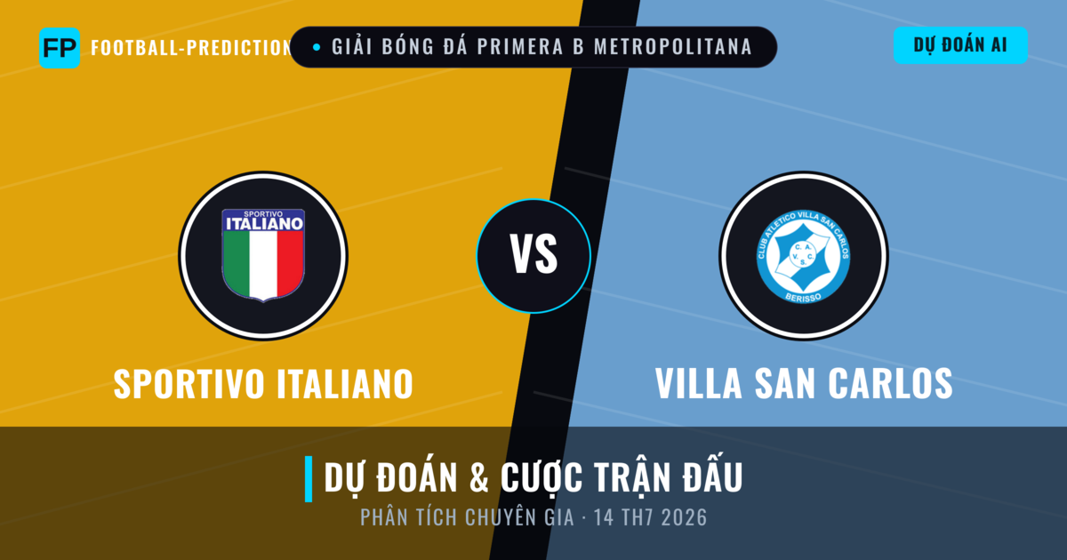 Sportivo Italiano vs Villa San Carlos — dự đoán và xem trước trận đấu