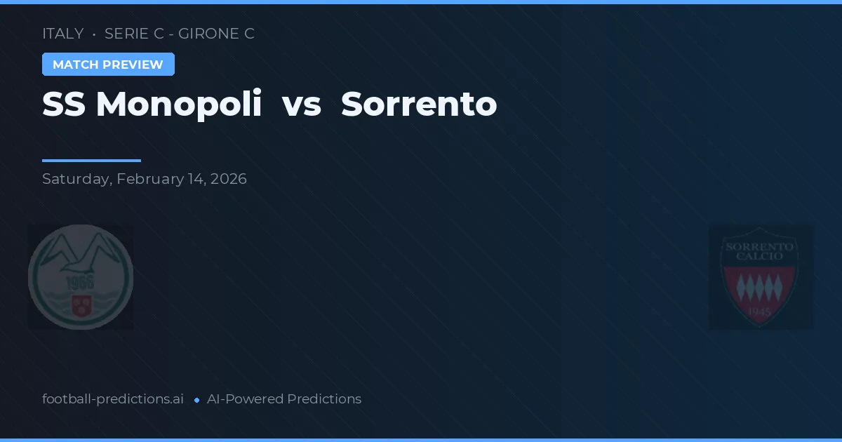 SS Monopoli vs Sorrento — pronostic et avant-match