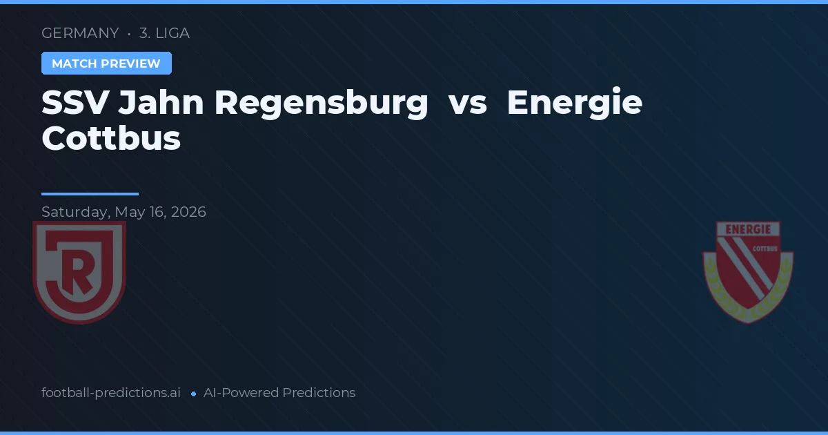 Jahn Regensburg vs Energie Cottbus — prediksi dan pratinjau pertandingan