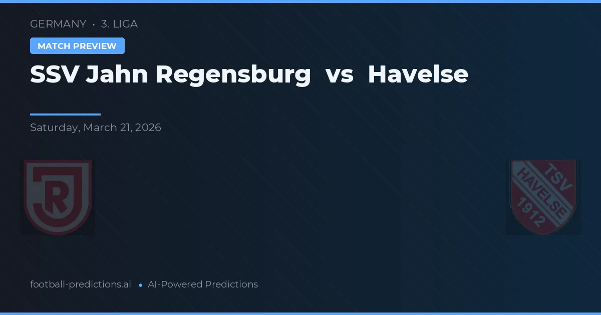 Jahn Regensburg vs Havelse — Prognose und Spielvorschau
