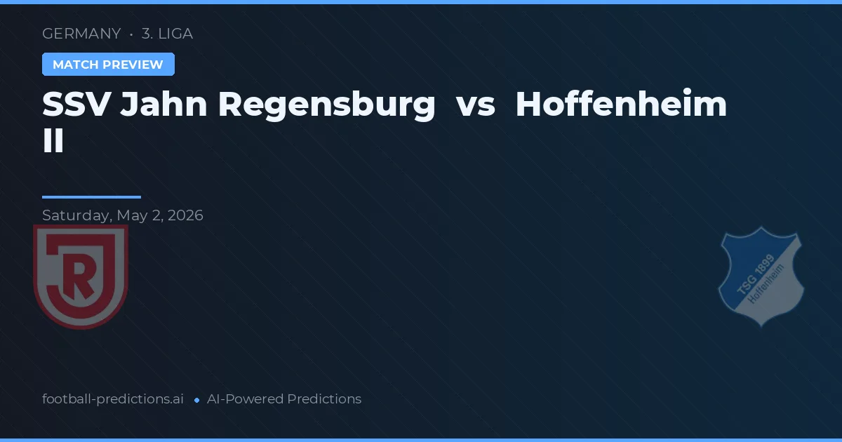 SSV Jahn Regensburg vs Hoffenheim II preview