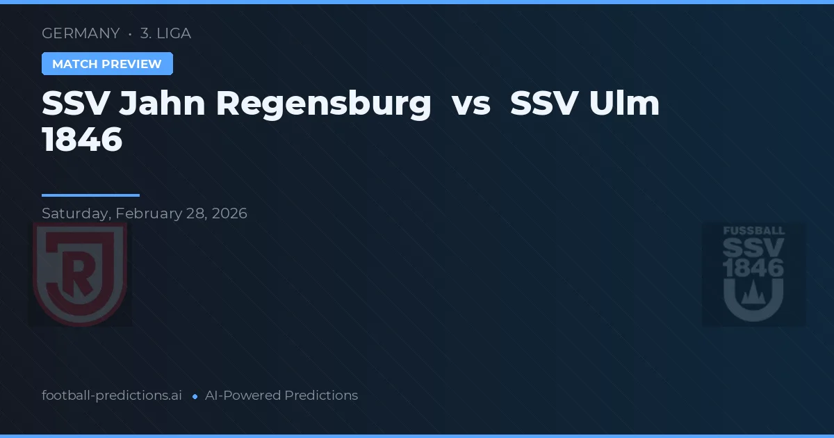SSV Jahn Regensburg vs SSV Ulm 1846 — hula at preview ng laban