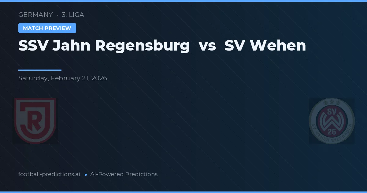 Jahn Regensburg vs SV Wehen — pronostico e anteprima del match