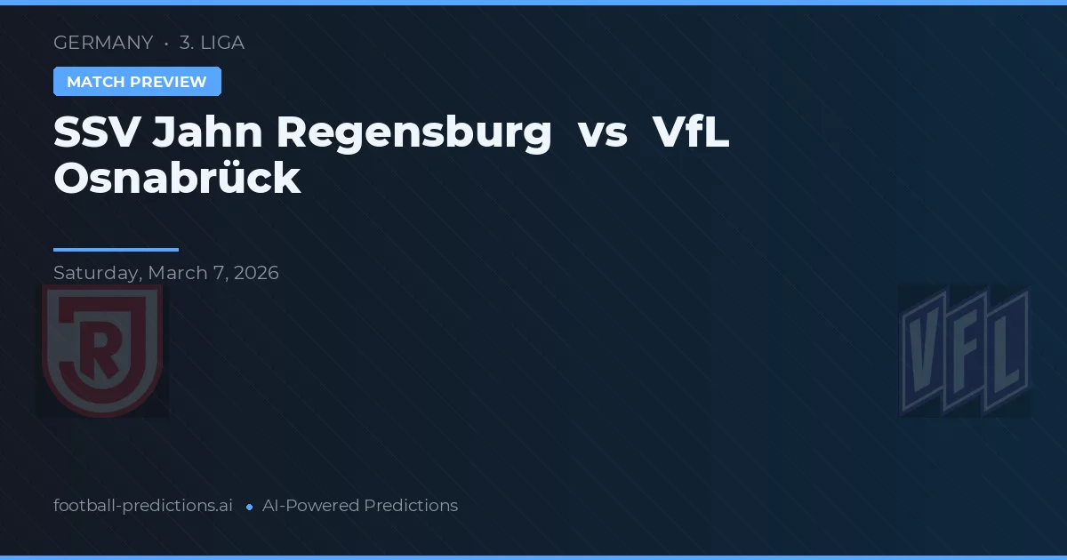 SSV Jahn Regensburg - VfL Osnabrück — maç tahmini ve önizleme