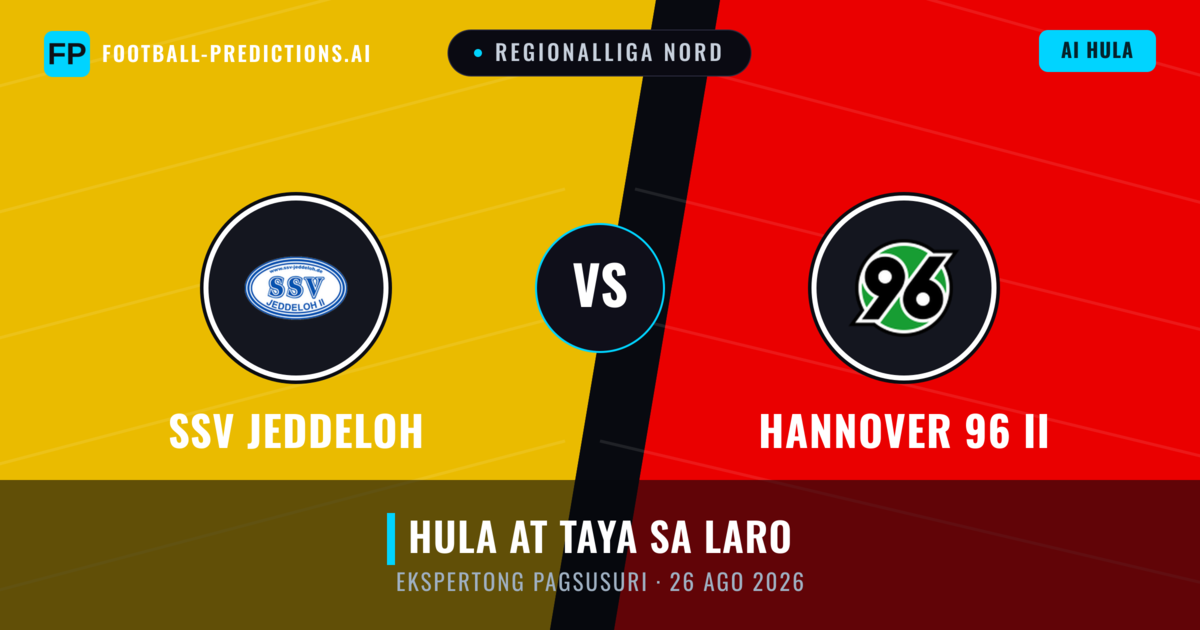 SSV Jeddeloh vs Hannover 96 II — hula at preview ng laban
