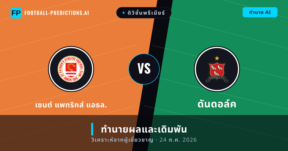 เซนต์ แพทริกส์ แอธล. พบ ดันดอล์ค — ทำนายผลและพรีวิวการแข่งขัน