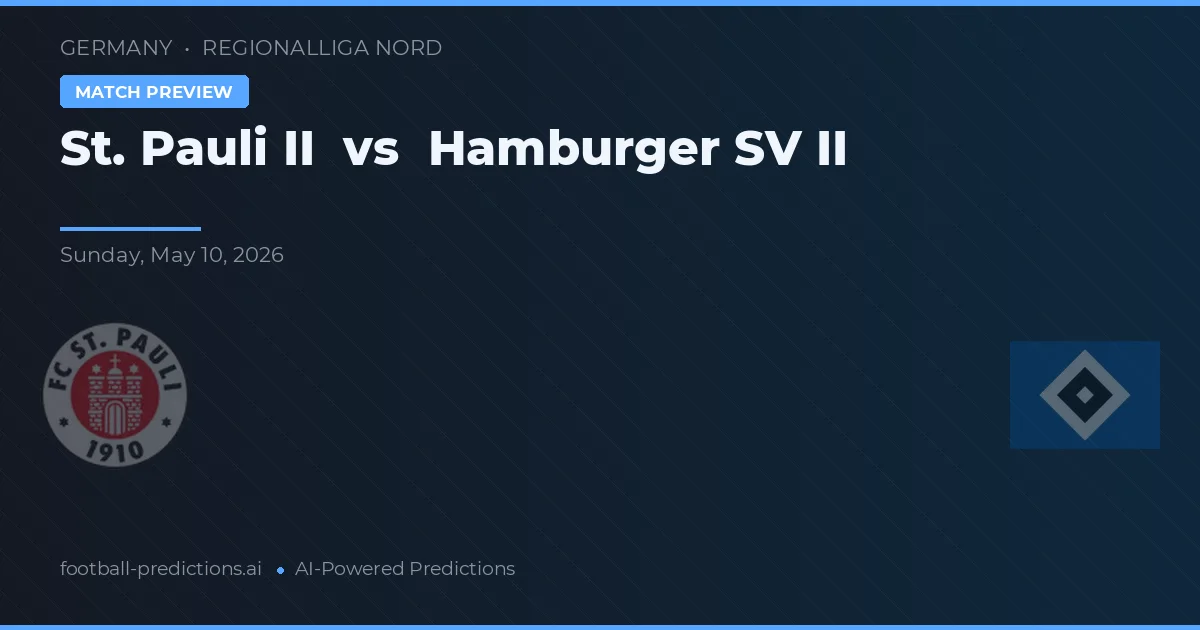 St. Pauli II vs Hamburger SV II — pronostico e anteprima del match