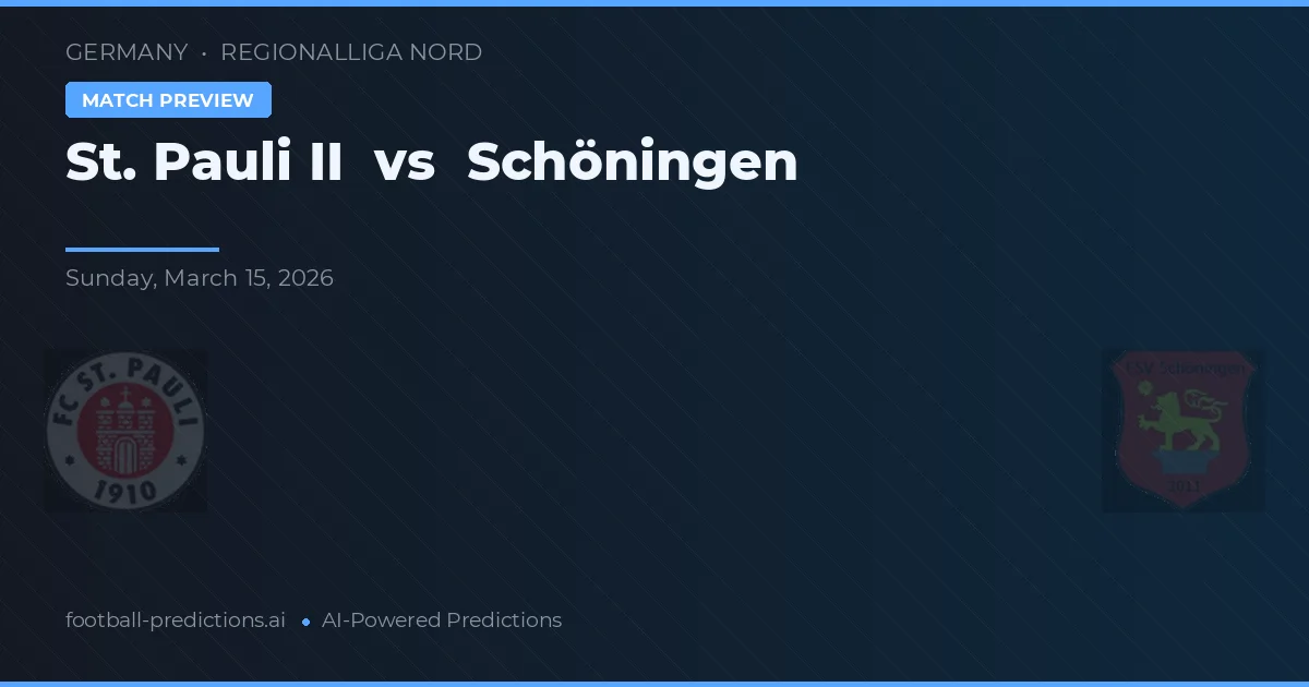 St. Pauli II vs Schöningen — hula at preview ng laban