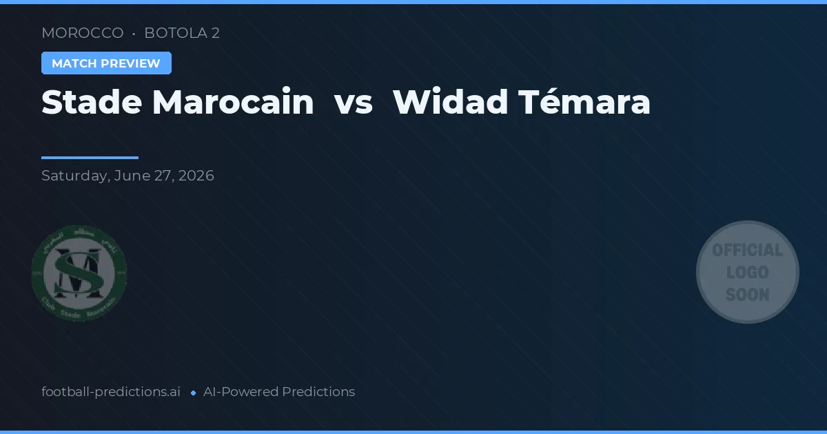 Stade Marocain vs Widad Témara — prediksi dan pratinjau pertandingan
