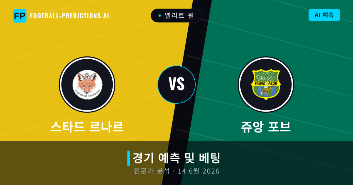 스타드 르나르 대 쥬앙 포브 — 경기 예측 및 프리뷰